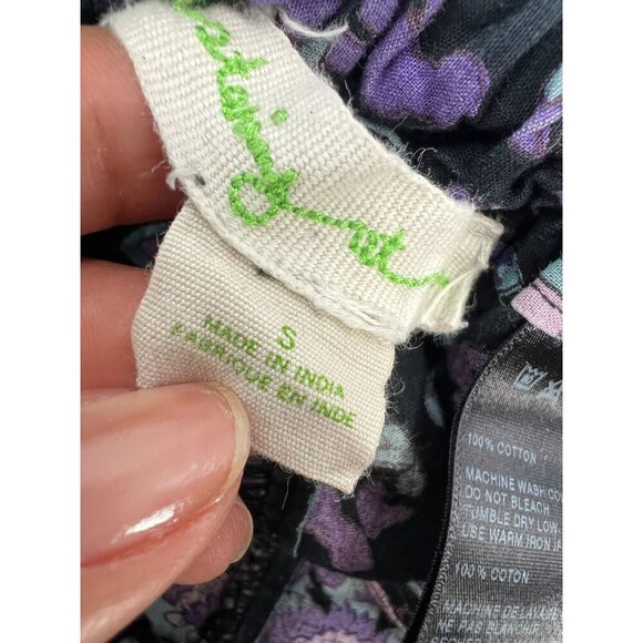 Staring at Stars Women's Small Boho Purple Floral Halter Jumpsuit Romper Cotton - Picture 5 of 12